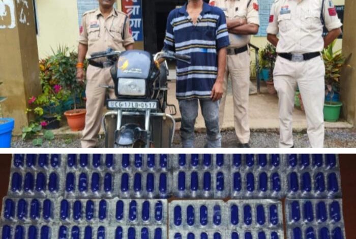 144 नशीली कैप्सूल के साथ आरोपी गिरफ्तार