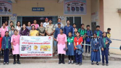 पुलिस ने विद्यार्थियों को सड़क, महिला व साइबर सुरक्षा के लिए किया जागरूक