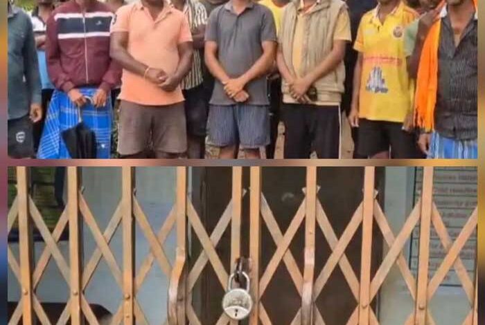 शिक्षकों की कमी से नाराज पालकों ने स्कूल के मुख्य द्वार पर लगाया ताला
