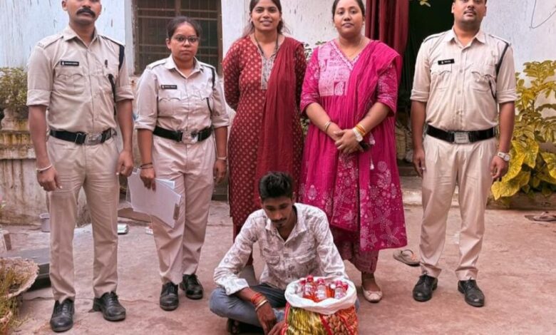 51 नग पाव देशी मदिरा मसाला के साथ एक गिरफ्तार