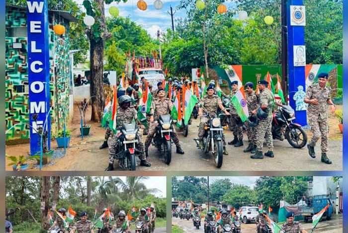 सीआरपीएफ द्वितीय वाहिनी की तिरंगा बाइक रैली ने राष्ट्रीय एकता का दिया संदेश